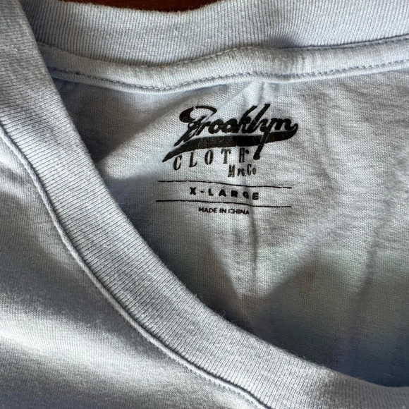 Brooklyn Cloth Light Blue Stay Wild Rose Graphic Long Sleeve size XL - Picture 5 of 5